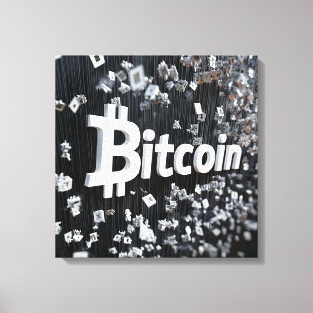 Lienzo Toile Bitcoin noir (Anverso)