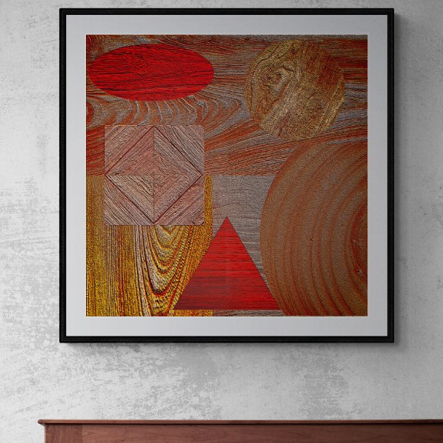 Lienzo Toile  Bois - formes géométriques texturées (Subido por el creador)