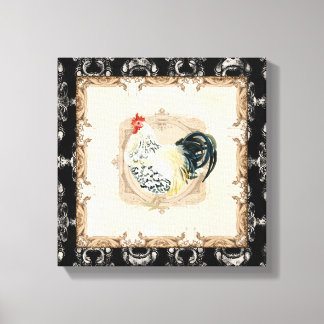 Lienzo Toile francés estilo vintage negro n blanco