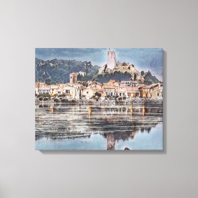 Lienzo toile gruissan village (Anverso)