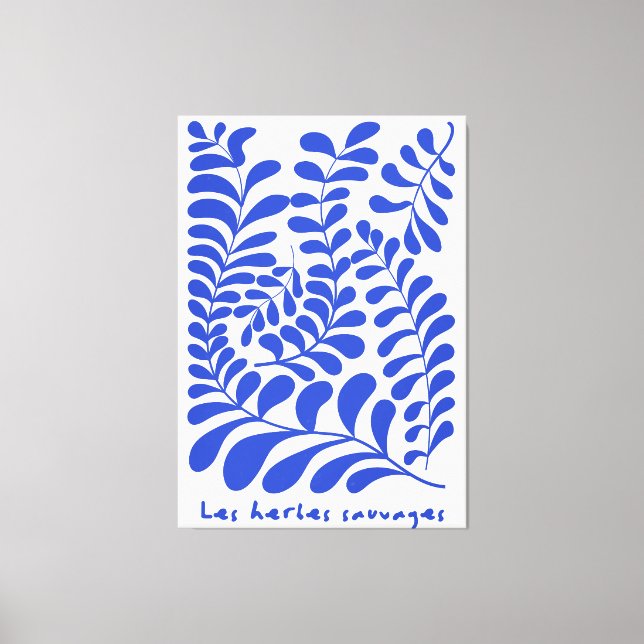 Lienzo Toile Les herbes sauvages, style Matisse (Anverso)