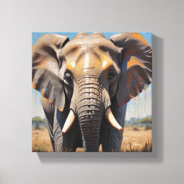 Lienzo Toile Tableau Deco Portrait D'Un Eléphant Doux