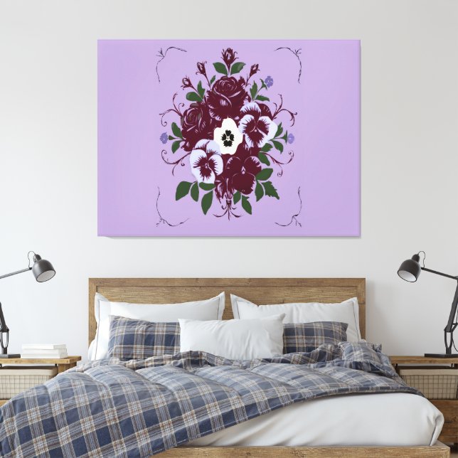 Lienzo Toile Tendue  - Bouquet de Violettes (Insitu(Dormitorio))