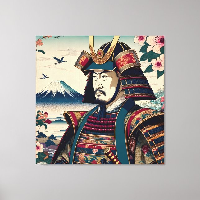 Lienzo Tokugawa Ieyasu: Obra maestra Ukiyo-E (Anverso)