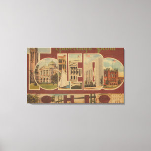 Lienzo Toledo, letra ScenesToledo, OH de OhioLarge