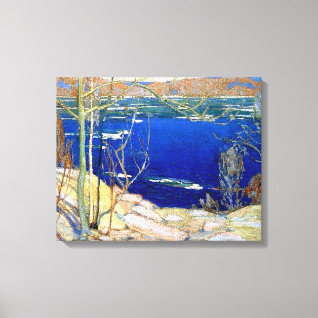 Lienzo Tom Thomson - Hielo de primavera (Anverso)