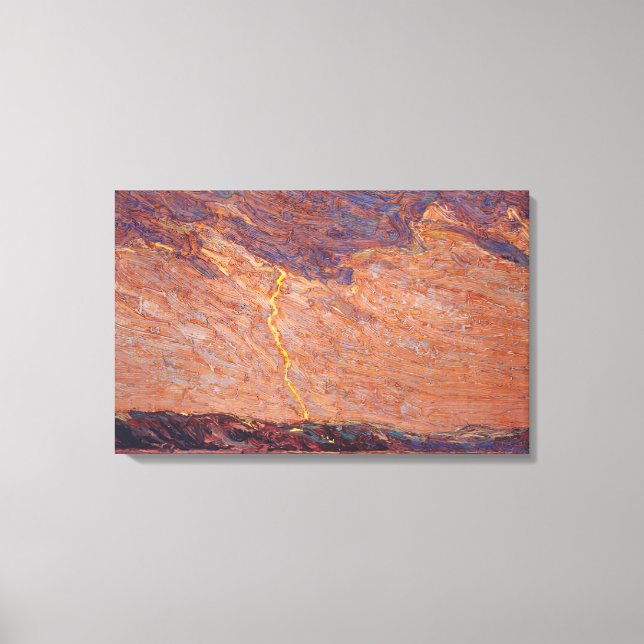 Lienzo Tom Thomson - LAGO DE CANOA ILUMINANTE 1915 (Anverso)