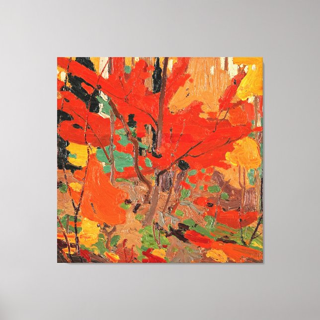 Lienzo Tom Thomson - Otoño, buen arte, (Anverso)