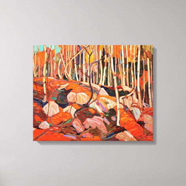 Lienzo Tom Thomson - The Birch Grove, Otoño (Anverso)