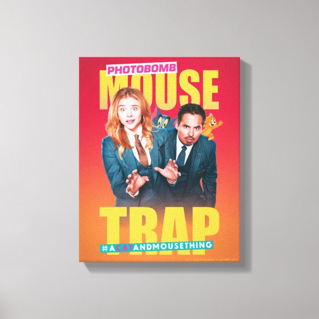 Lienzo Tom y Jerry con Kayla y terraza - Trampa de ratón (Anverso)