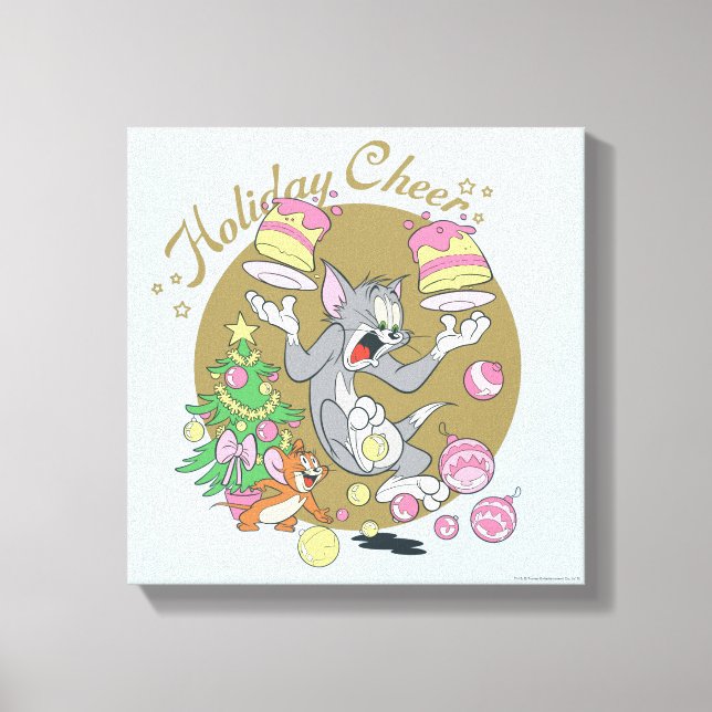 Lienzo Tom y Jerry Holiday Cheer (Anverso)