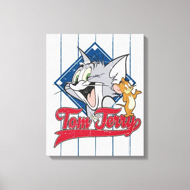 Lienzo Tom Y Jerry | Tom Y Jerry En Diamante De Béisbol (Anverso)