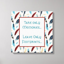 Lienzo Toma Solo Recuerdos. Dejar sólo la pluma de huella