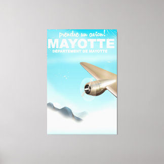 Lienzo ¡Toma un avión! cartel de viaje a Mayotte