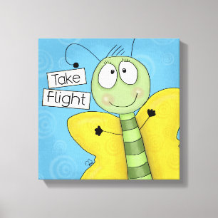 Lienzo Tomar mariposa de vuelo