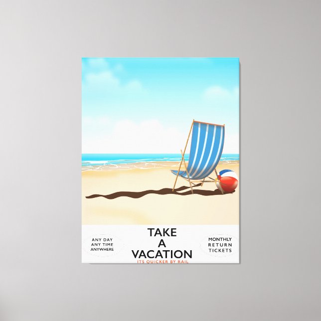 Lienzo Tómate unas vacaciones (Anverso)