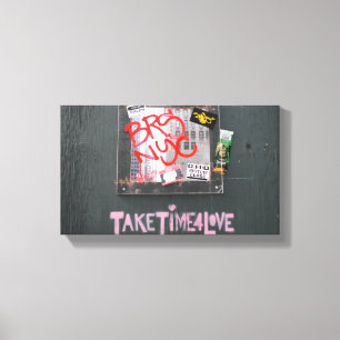 Lienzo Tomen Tiempo Para El Amor Graffiti Fotográfico De 