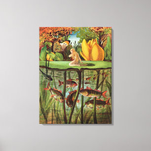 Lienzo Tommelise muy desolado en la hoja de lirio de agua