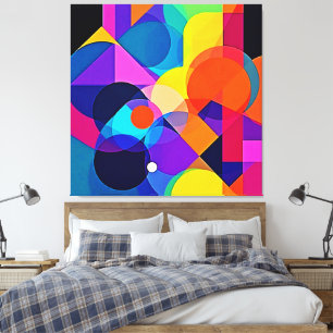 Lienzo Tonos superpuestos: Fusión abstracta