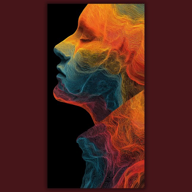 Lienzo Topografía vívida | Retrato abstracto (Subido por el creador)