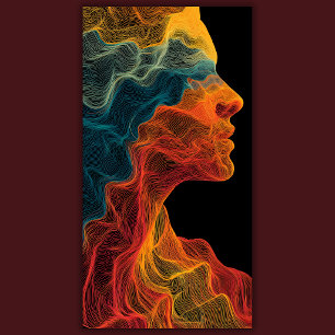 Lienzo Topografía vívida Retrato abstracto