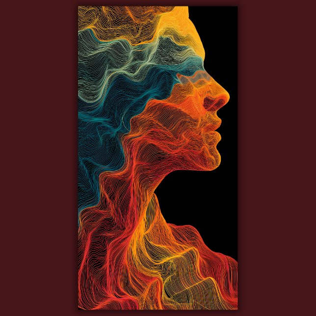Lienzo Topografía vívida | Retrato abstracto (Subido por el creador)