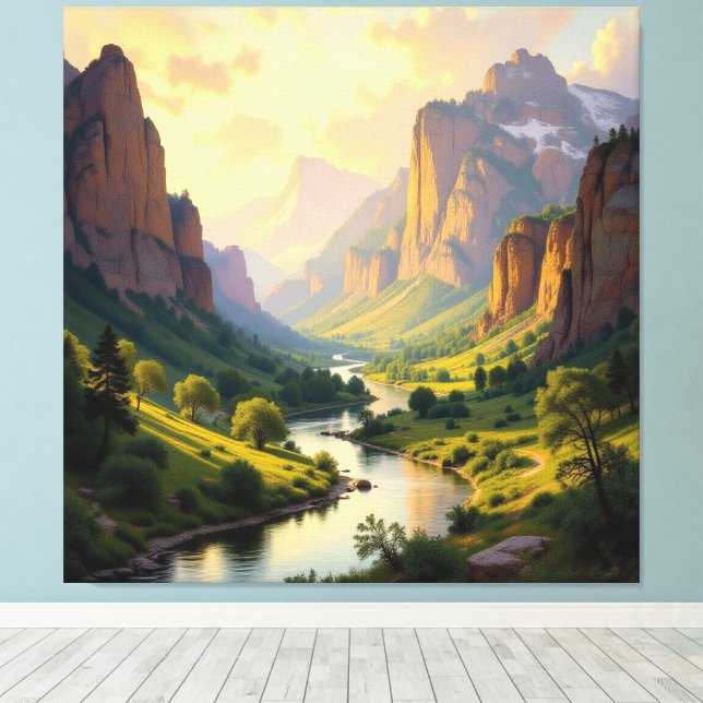 Lienzo Tor zur Tiefe – Die geheimnisvolle Schlucht (Insitu (piso de madera))