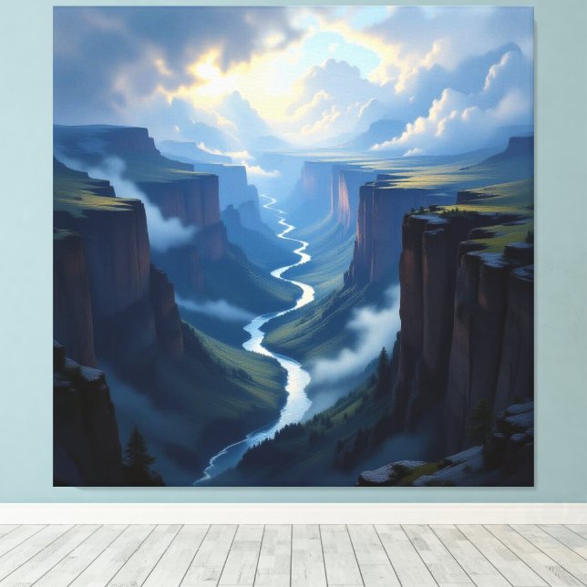 Lienzo Tor zur Tiefe – Die geheimnisvolle Schlucht (Insitu (piso de madera))