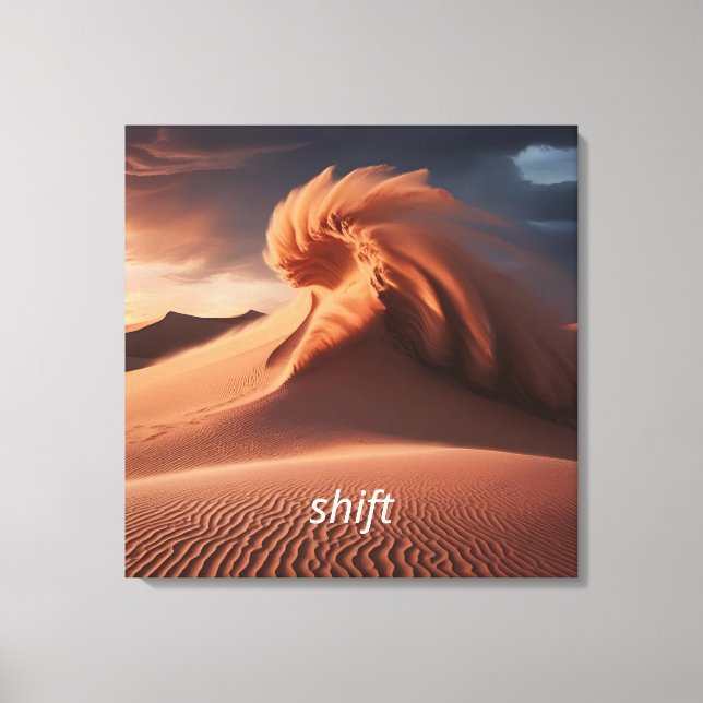 Lienzo Tormenta de arena desértica personalizada / tormen (Anverso)