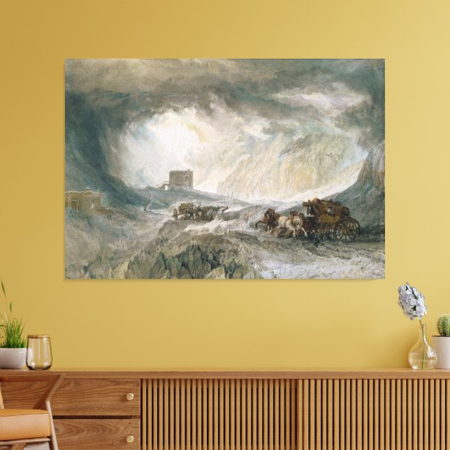 Lienzo Tormenta de nieve, Mont Cenis (Insitu (Sala de estar))