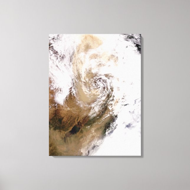 Lienzo Tormenta de polvo en el norte de China (Anverso)