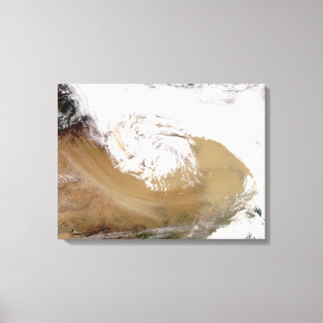 Lienzo Tormenta de polvo en el norte de China (Anverso)