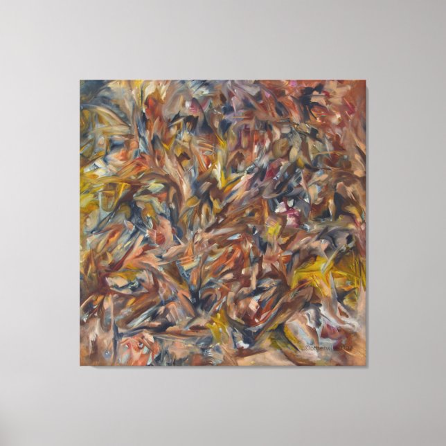 Lienzo tormenta, trabajo abstracto temprano (Anverso)