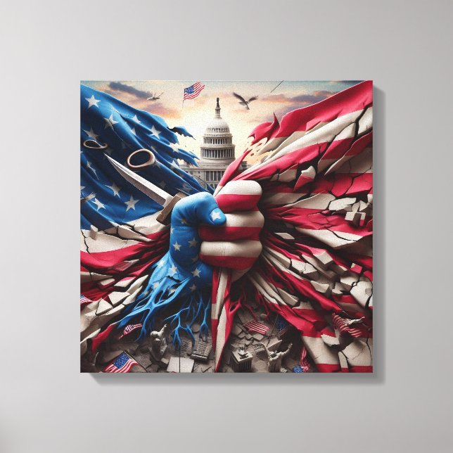 Lienzo Torn Country Art Print (Anverso)