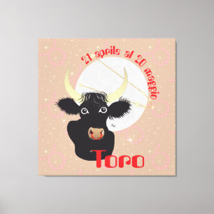 Lienzo Toro 21 al 20 Stampa Aprile maggio su tela