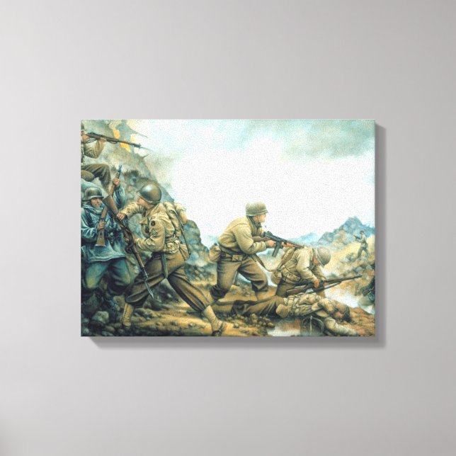 Lienzo Toro Rojo En La Línea De Invierno De Donna Neary (Anverso)