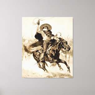 Lienzo “Toro Toro” Un Vaquero Laziando un Novillo