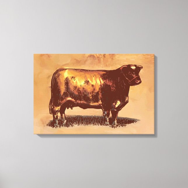 Lienzo Toro vintage (Anverso)