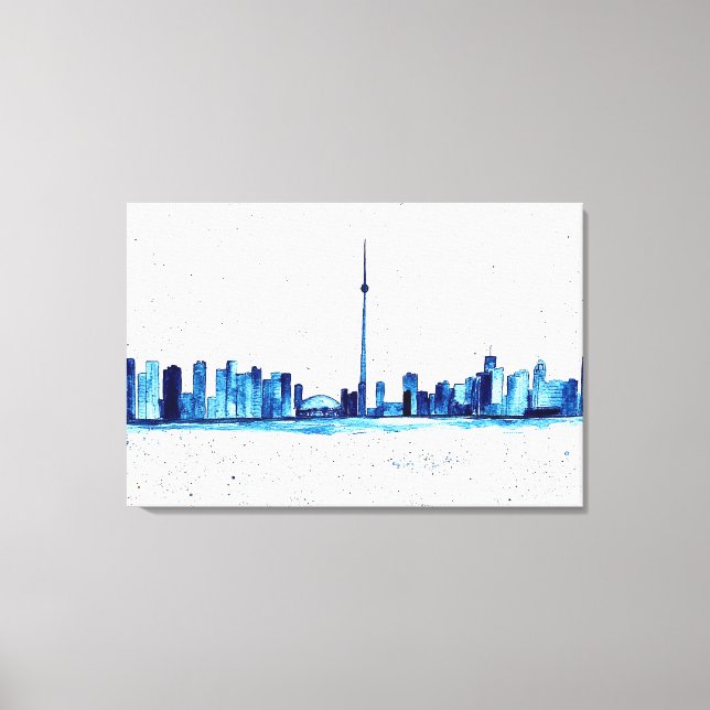Lienzo Toronto Canada Skyline Vintage CN Tower (Anverso)