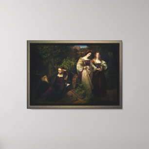 Lienzo Torquato Tasso y las dos Leonores