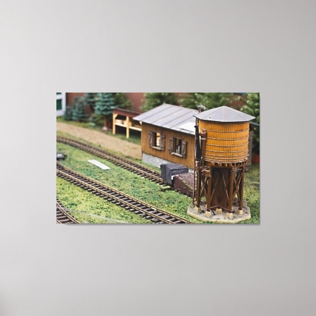Lienzo Torre de agua de la plataforma Toy Train (Anverso)