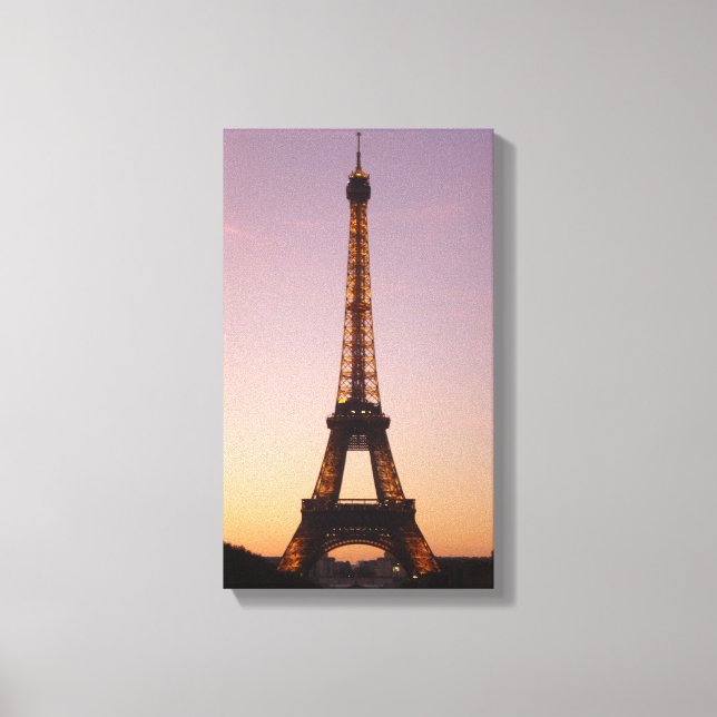 Lienzo torre de eiffel al atardecer (Anverso)