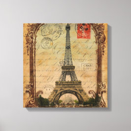 Lienzo torre de eiffel de parís de época francesa moderna