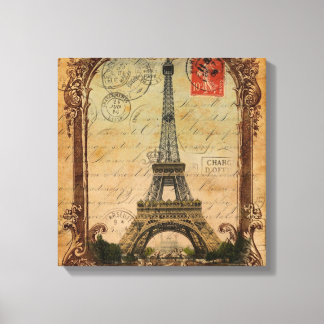 Lienzo torre de eiffel de parís de época francesa moderna