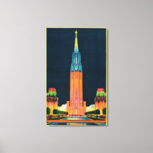 Lienzo Torre de exposición, el camino al sol