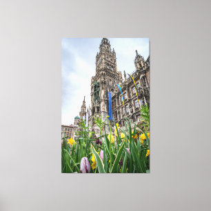 Lienzo Torre del Ayuntamiento de Múnich, Alemania