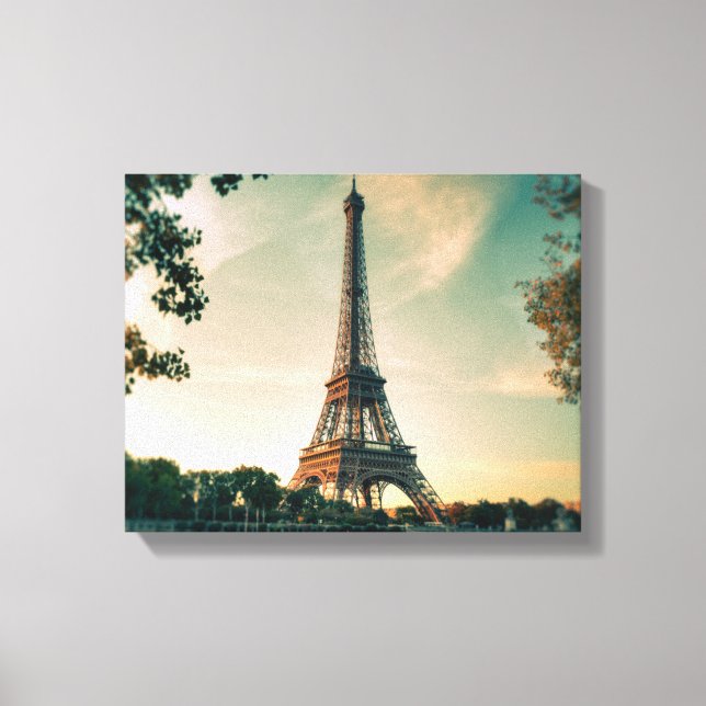 Lienzo Torre Eiffel arrojar almohada (Anverso)