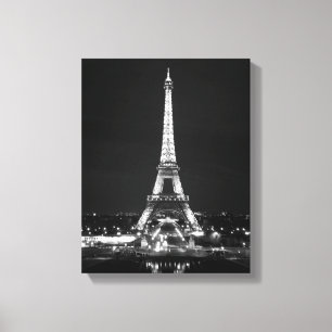 Lienzo Torre Eiffel de noche