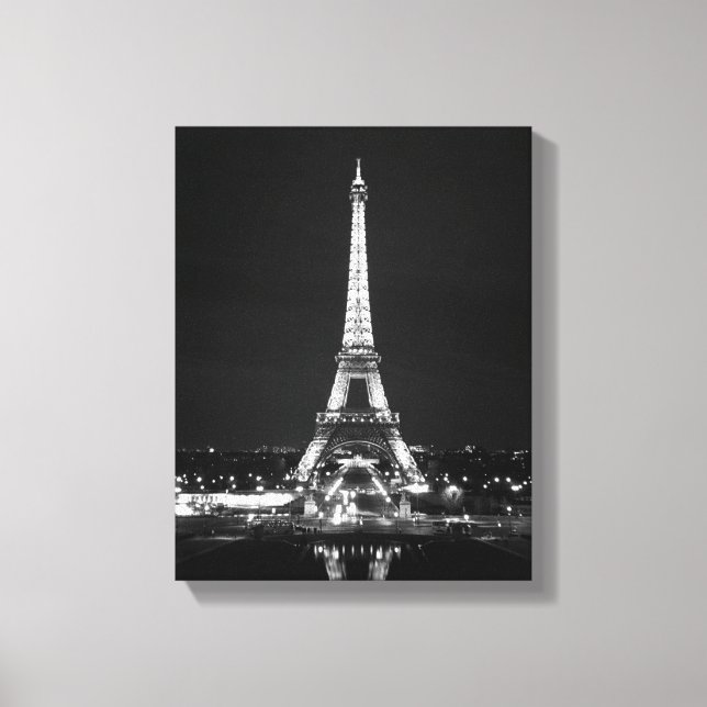 Lienzo Torre Eiffel de noche (Anverso)