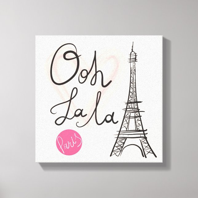 Lienzo Torre Eiffel dibujada a mano (Anverso)
